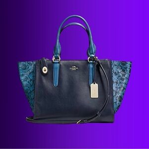 COACH Crosby Carryall in Dark Blue, Great Condition